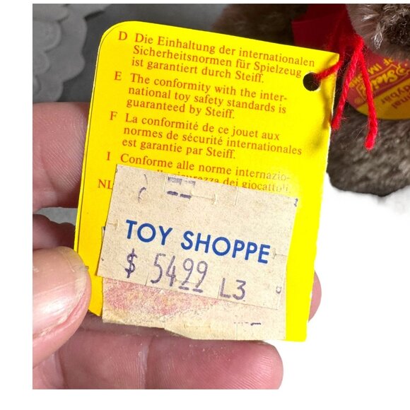 Steiff Teddy Bear Plush 10” Brown Original With Tags 0202/26 Wool Cotton Germany - Picture 5 of 9
